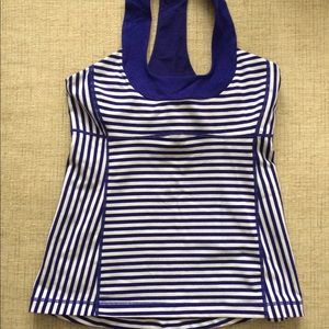 Lululemon stripped purple / white tank, size 8